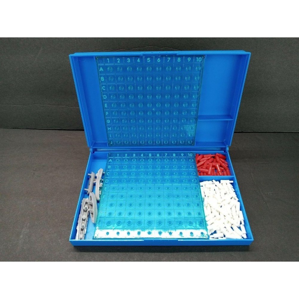 Battleship Blue Tray Ships Pegs Vintage 1967 Replacement Milton Bradley Game